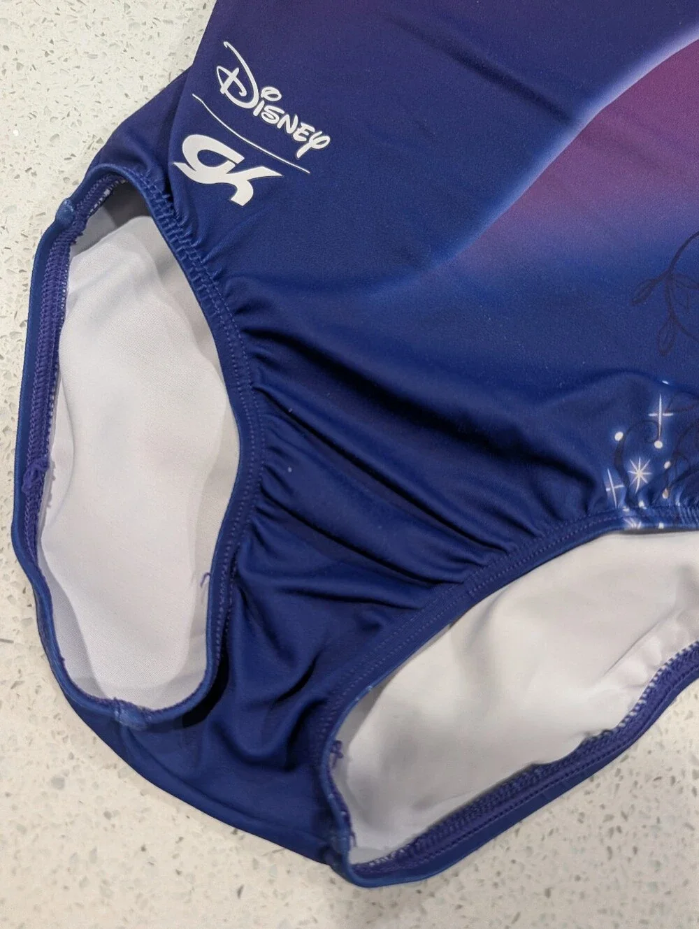DISNEY GK Elite Gymnastics Dance Leotard Child CM Medium Princess Beauty & Beast
